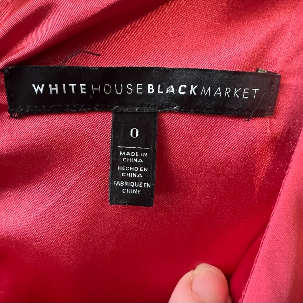 White House Black Market Flutter Sleeve Peach Colored Shift Dress Size 0 - Picture 3 of 11